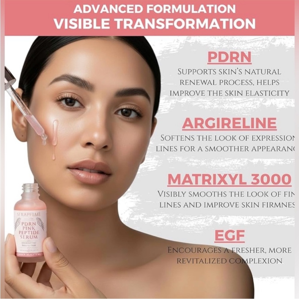 PDRN Pink Peptide Copper Peptide Serum & Advanced PDRN Rejuvenating Cream Bundle - Picture 6 of 16